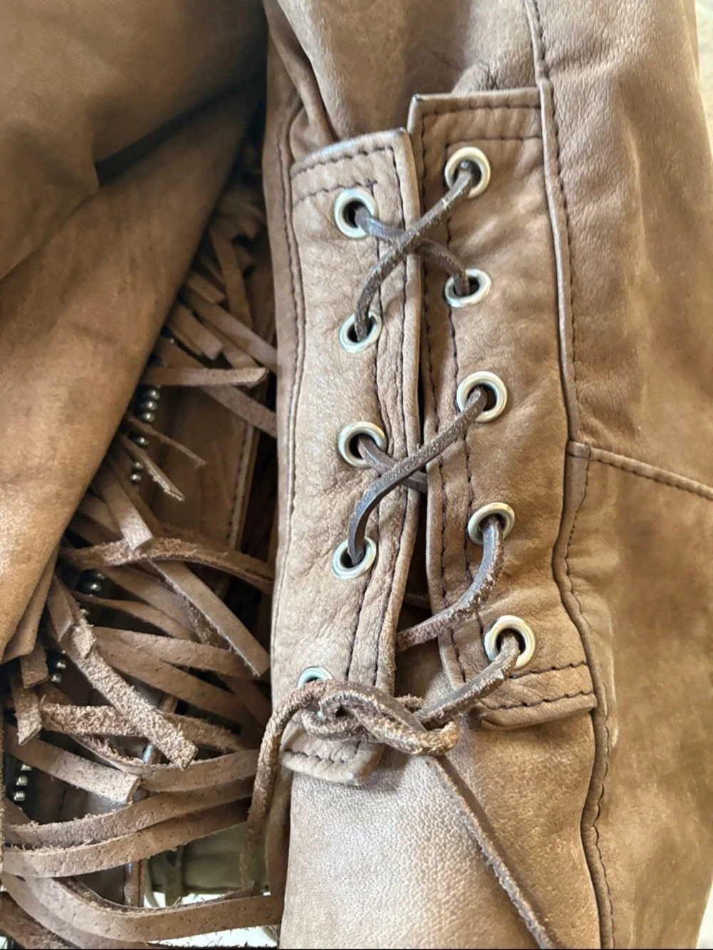 Hot Leathers 46 vintage Men's Brown LeatherFringe Jacket - Picture 6 of 7